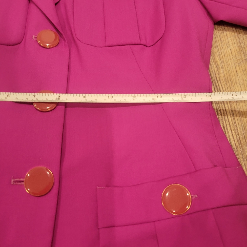 Vintage ESCADA by CRISCA fitted blazer, purple/fuscia color - Picture 6 of 8